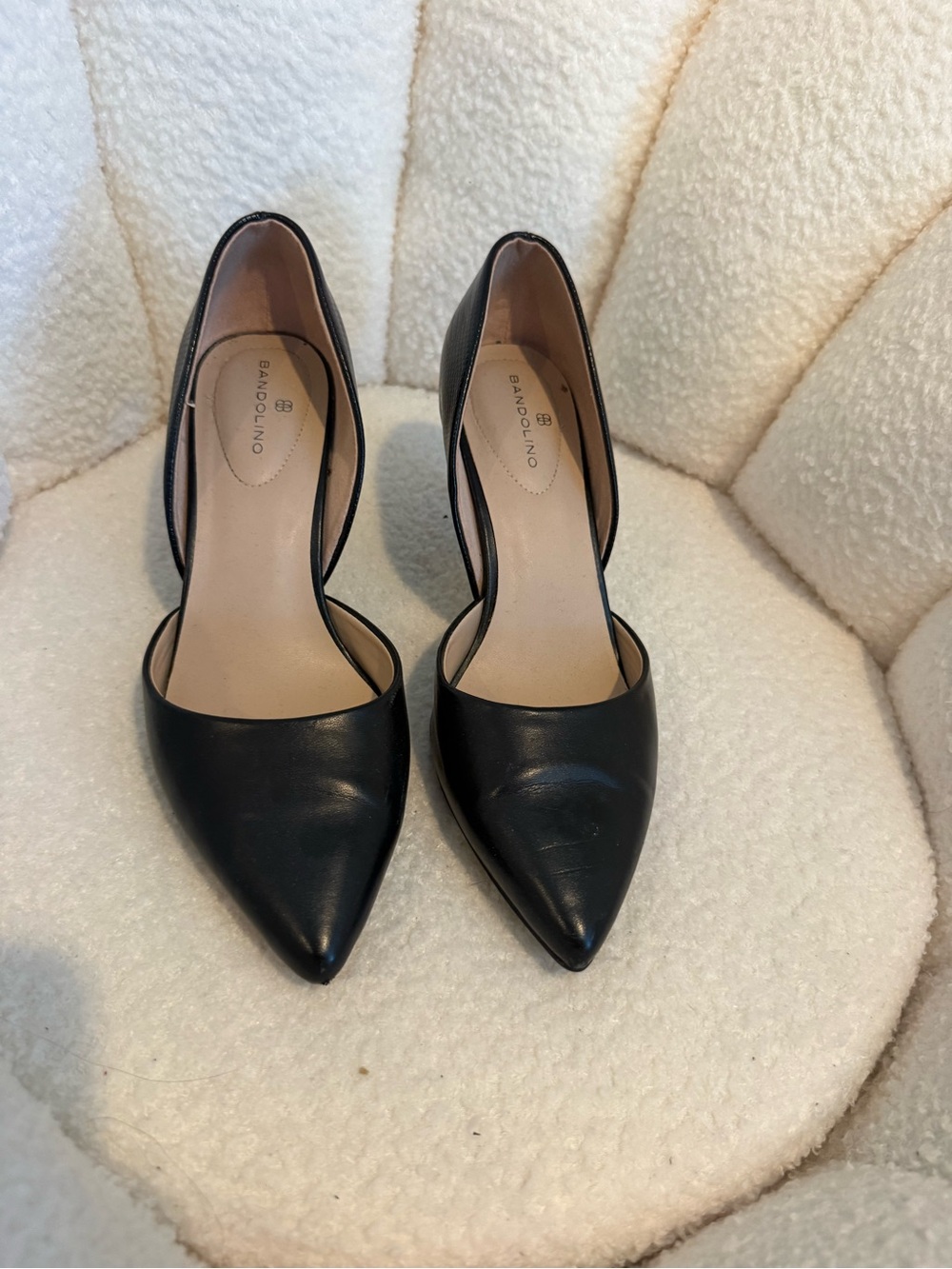 Bandolino Black D'Orsay Pointed-Toe Heels
